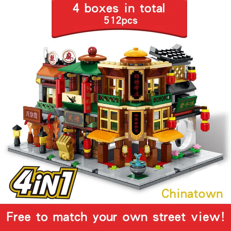 Menino menina mini vista de rua montado tijolos brinquedo série modelo crianças brinquedos educativos blocos de construção presente compatível a maioria marca