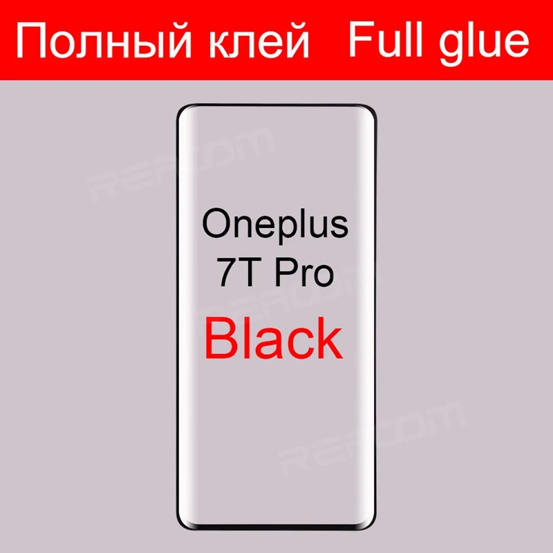 HD полное клеевое закаленное стекло для Oneplus 7T Pro One plus 7 7T Pro защита экрана Oneplus7T 1+ 7 1+ 7T Pro Полное покрытие стеклянная пленка - Цвет: For Oneplus 7T Pro