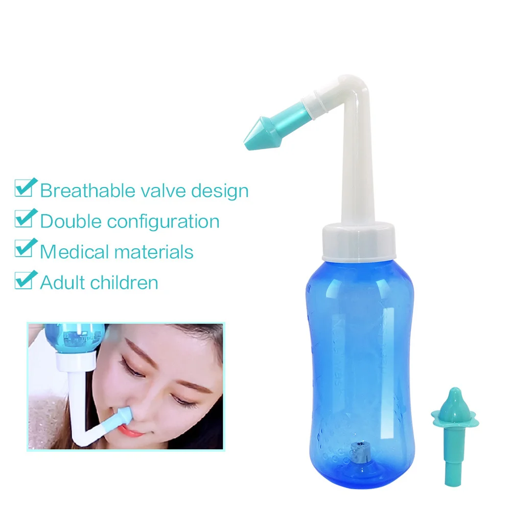 Beurha 300 мл 1 набор для взрослых детей Neti Pot Standard двойная носовая сетка система мойки