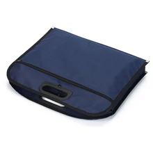 Конференции солидный документ Держатель путешествия молния сумки с замком папка для документов против царапин многоцелевой Бизнес голубой тканью Oxford