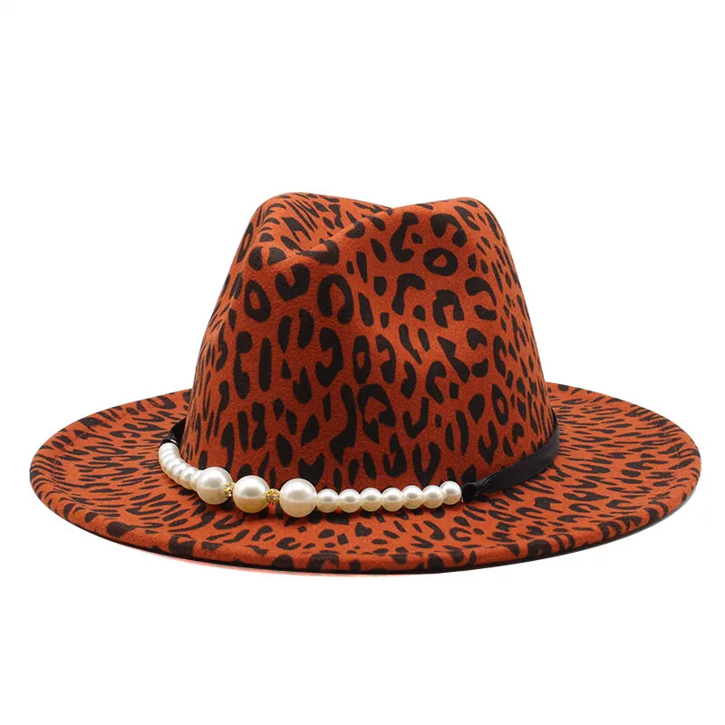 

Wool Fedora Hat Hawkins Felt Cap Wide Brim Ladies Trilby Chapeu Feminino Hat Women Pearls Jazz Church Godfather Sombrero Caps