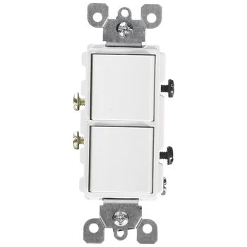 

15 Amp, 120/277 Volt, Decora Single-Pole, Ac Combination Switch,White