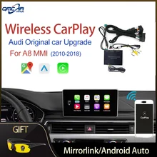 QMCAR беспроводной Apple CarPlay для 2010- Audi A8 с 3g+ MMI Android Авто/Carplay поддержка Mirrorlink ios 13