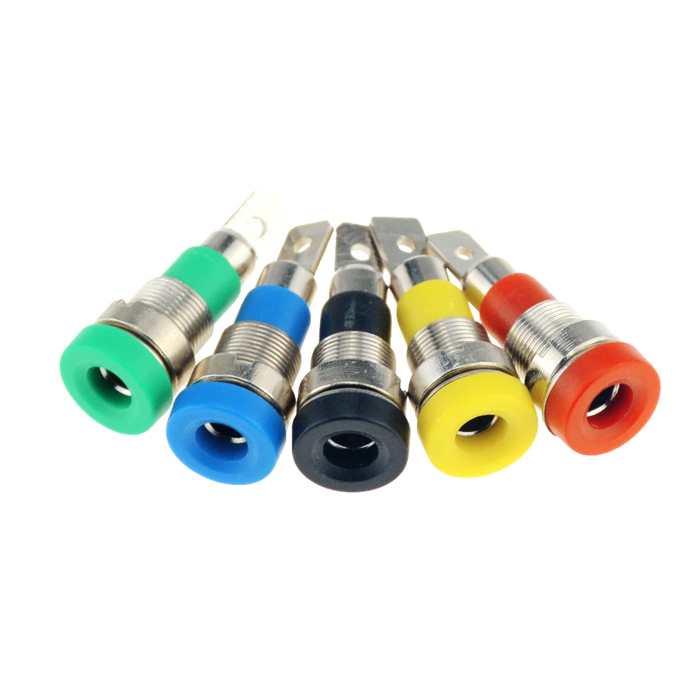 5PCS M4*28 4mm Banana Socket 60V/24A Binding Post Panel Mount Test