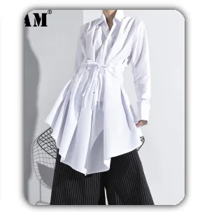 [EAM] Women Black Pattern Printed Long Spaghetti Strap Dress New Sleeveless Loose Fit Fashion Tide Spring Summer 2020 1DA358