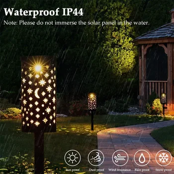 

Classic Texture Star Moon Solar LED Lantern Light Delicate Design Creative Outdoor Decorative Lamp for Garden Yard Path