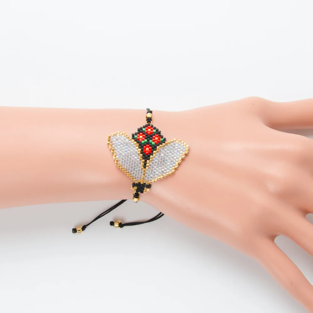 

Fashion Classic Large Wings Colorful Bees Miyuki Woven Bracelet Beads