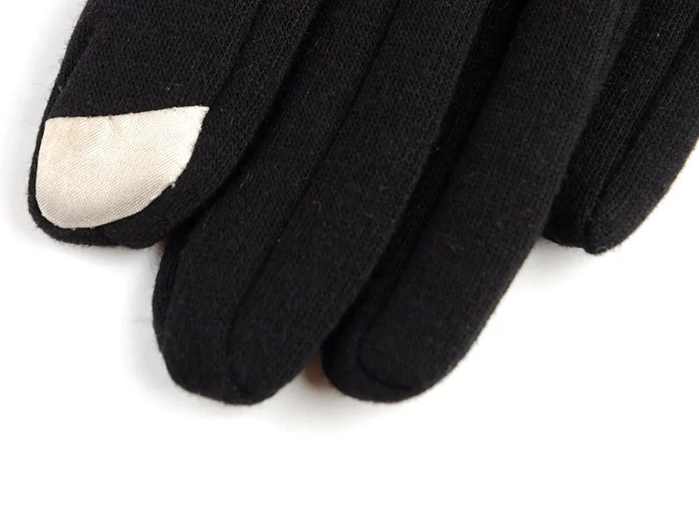 Элегантные женские перчатки для экрана, полный палец, искусственный мех, утолщенные зимние теплые варежки, женские кашемировые перчатки, теплые перчатки для рук, Guante Mujer, G027