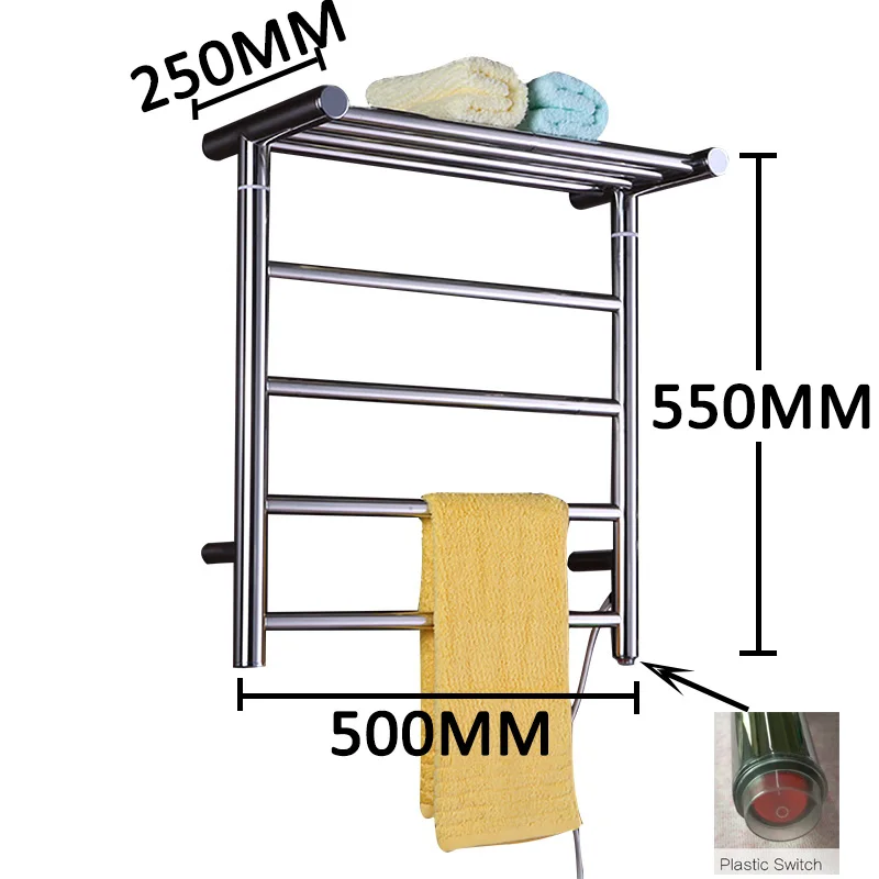 Электрический Полотенцесушитель настенный из нержавеющей стали 304 Полотенцесушитель Аксессуары для ванной комнаты полотенцесушитель TW-RD15