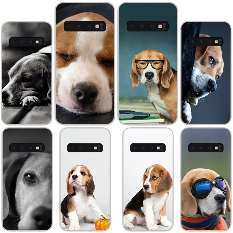 Футболка с принтом милый Бигль матовый Силиконовый чехол для Samsung Galaxy S8 S9 S10 Plus S10e