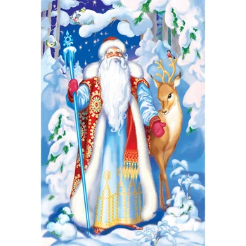 

DIY 5D Snowman Diamond Painting Embroidery Santa Decoration Rhinestone Diamond Mosaic Landscape ZWQ