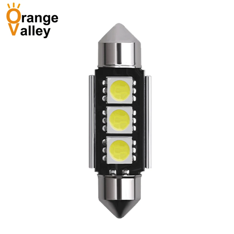 100 шт. автомобильный 31 36 39 41 мм 2 SMD 5050 3 светодиодный Festoon CANBUS безошибочный | Сигнальная лампа -4001202621062