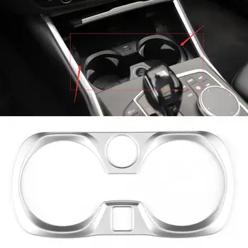

1Pcs Central Control Water Cup Holder Panel Cover Trim ABS Chrome Fit for BMW 3 Series G20 G28 2020 ABS Car Accessories Interior