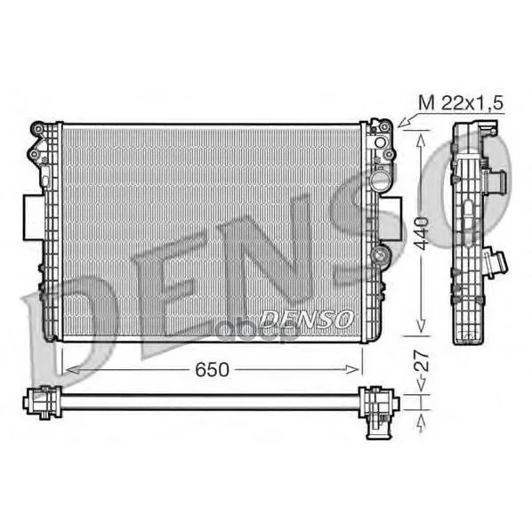 Радиатор, Охлаждение Двигател Denso арт. DRM12002