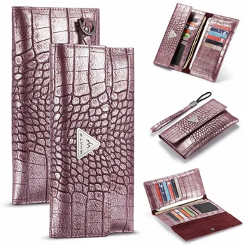 

Luxury multifunctional crocodile pattern 4.0~6.5 size universal mobile wallet FHX-QB for iPhone Samsung Huawei Xiaomi phone bag