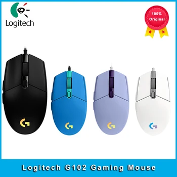 Logitech G102 Lightsync Wired Gaming Mouse Backlit Mechanica Side Button Glare Mouse Macro Laptop USB Home Office Logitech G102 1