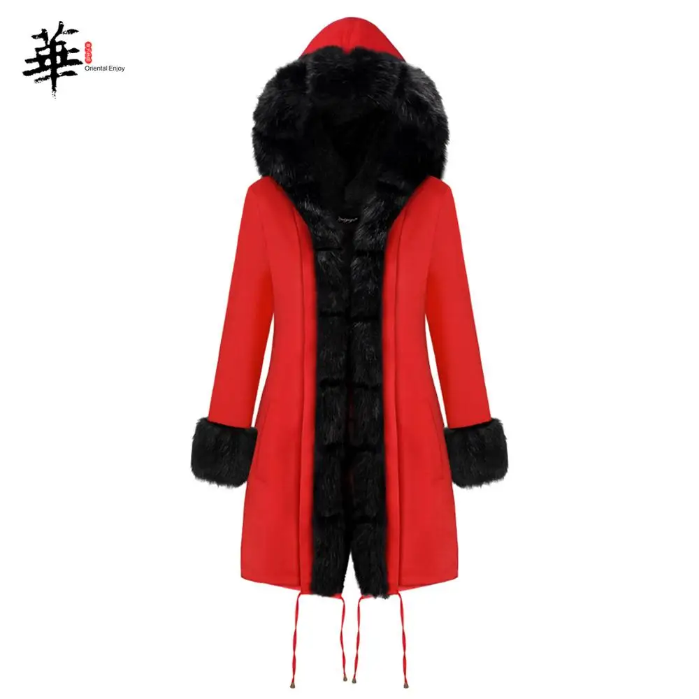 Зимнее пальто с меховым воротником, теплая верхняя одежда с капюшоном, пальто для женщин, длинный рукав, хлопок, с наполнителем, повседневное, размера плюс, длинная куртка, пальто