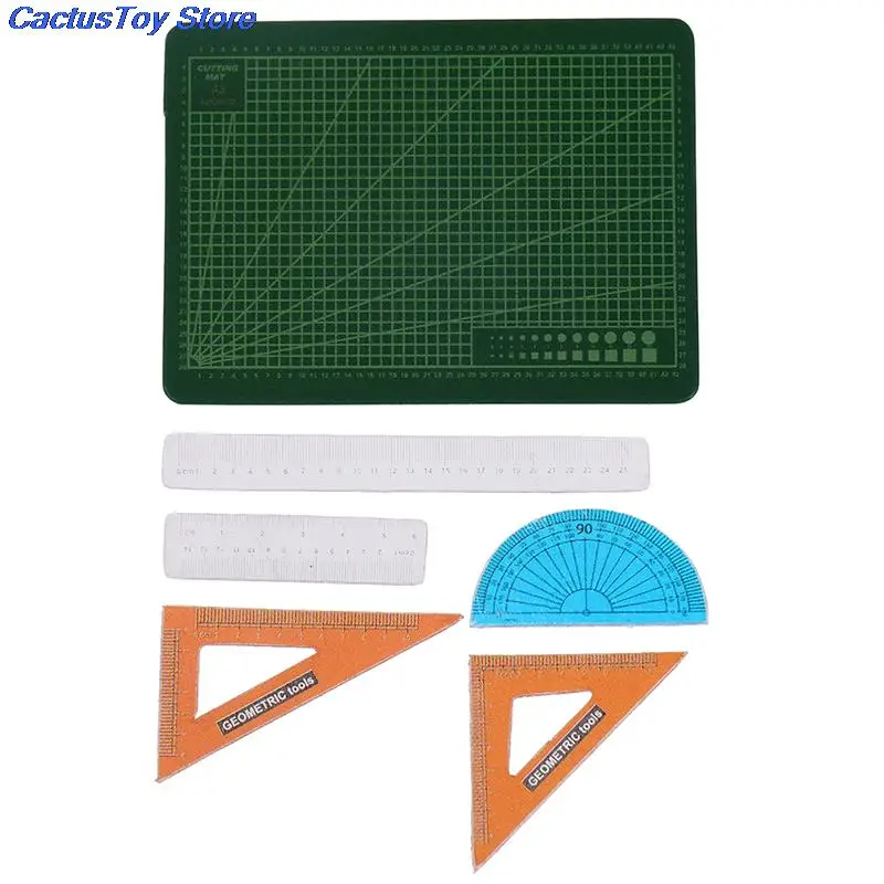 6pcs/set 1:12 Scale Dollhouse Miniature Cutting Mat Scissor Ruler AccessorieNID 6pcs/set 1:12 Scale Dollhouse Miniature Cutting Mat Scissor Ruler AccessorieNID
