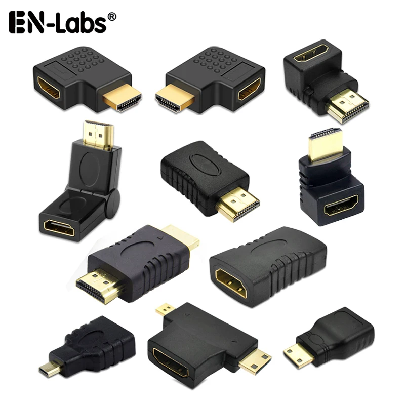 Соединитель Адаптер HDMI-совместимый кабель 90 Угол левый правый вверх вниз мужской