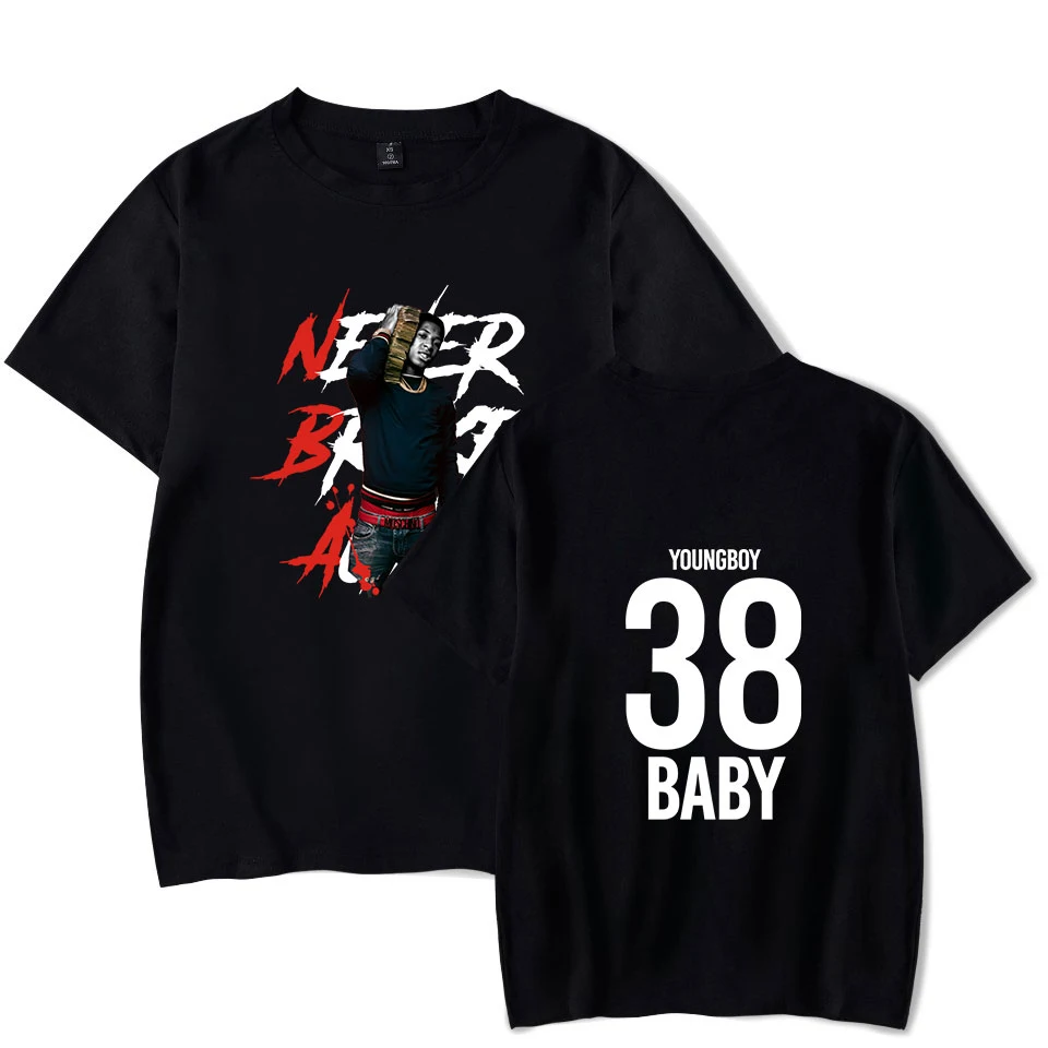 YoungBoy Never Broke Again high Street white t shirt Summer Classic Short Sleeve t shirt men/women Casual Design Tops