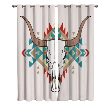 

The Native American Buffalo Curtains For Kids Boy Girl Bedroom Living Room Cortinas Custom Drape Kitchen Window Curtains