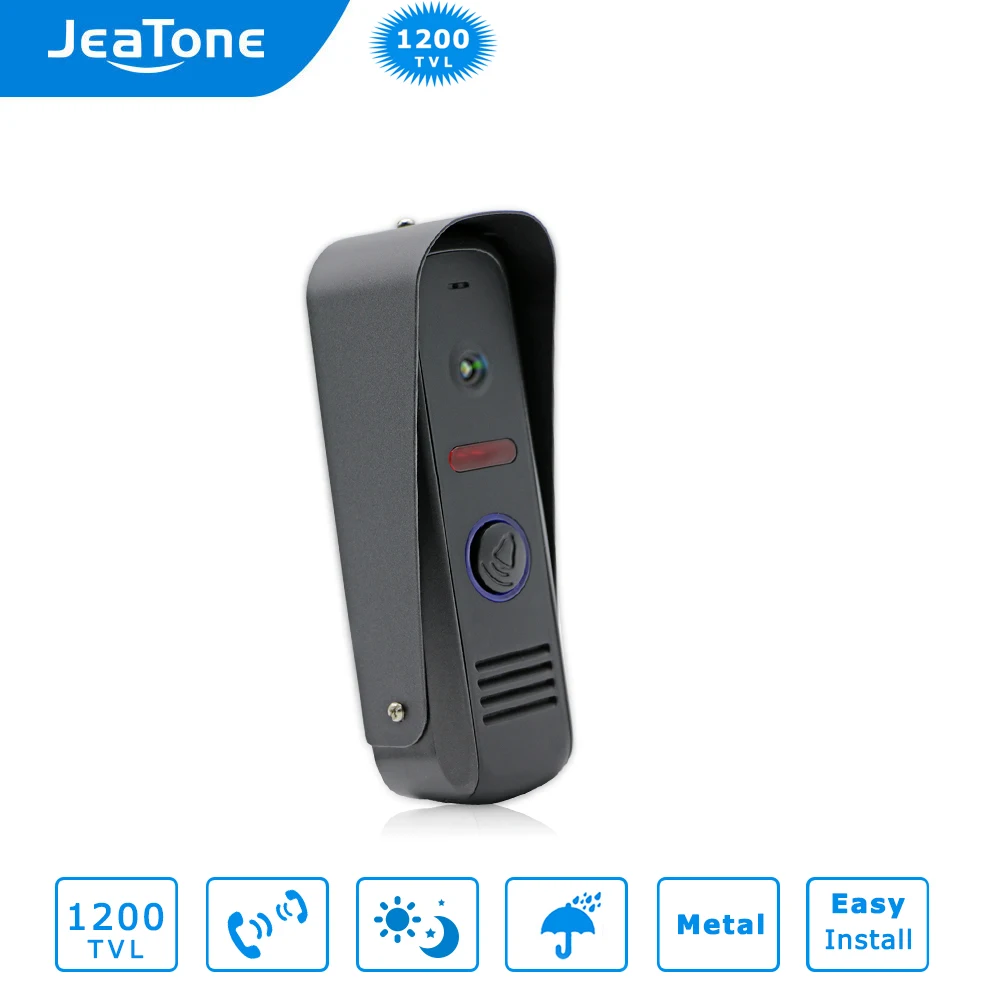 JeaTone Video Door Bell IR Camera 1200TVL Wide Angle Camera High Resolution Camera IP65 Waterproof