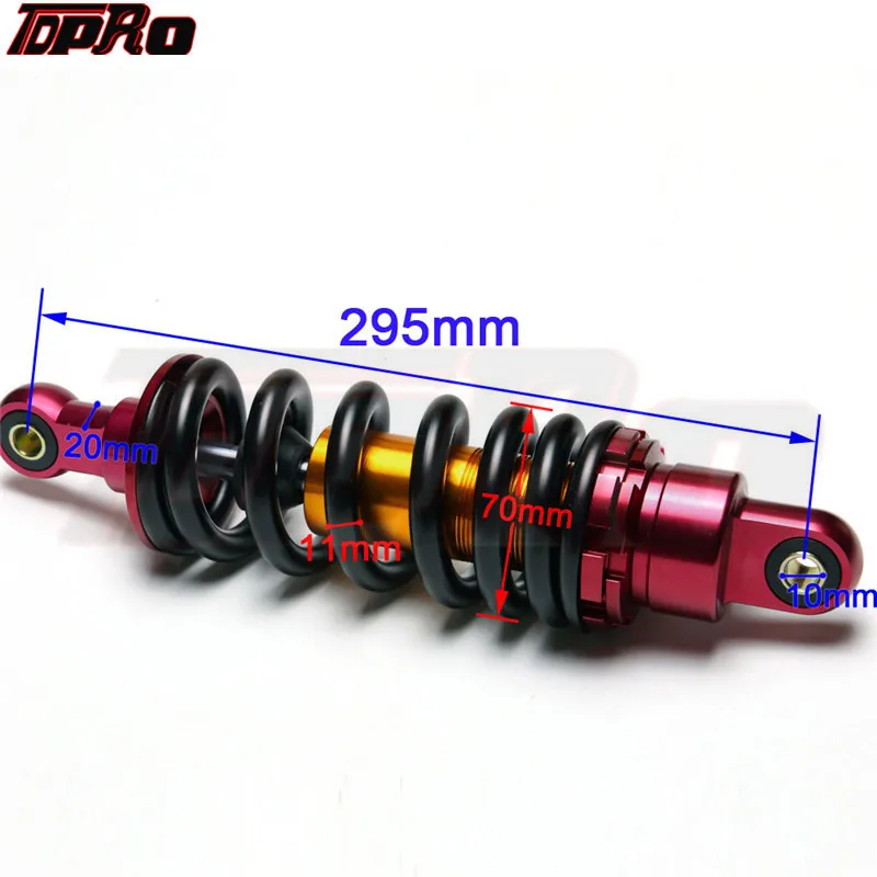 TDPRO 980lb 295 мм 11," Задний амортизатор мотоцикла Подвеска для 140cc 150cc 160cc грязи питбайк поршень ATV Скутер Quad