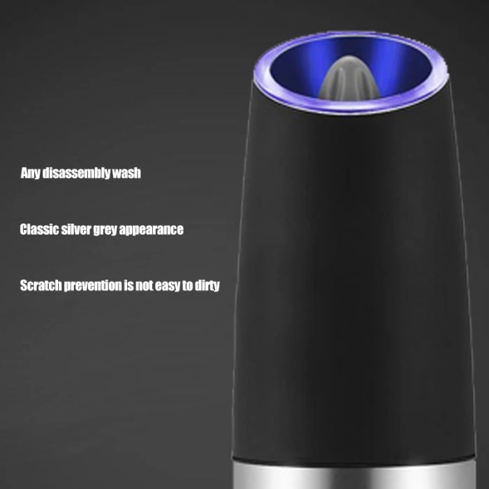 Горячая Автоматическая электрическая мельница для перца светодиодный соляная лампа перечница Кухня шлифовальный станок D6