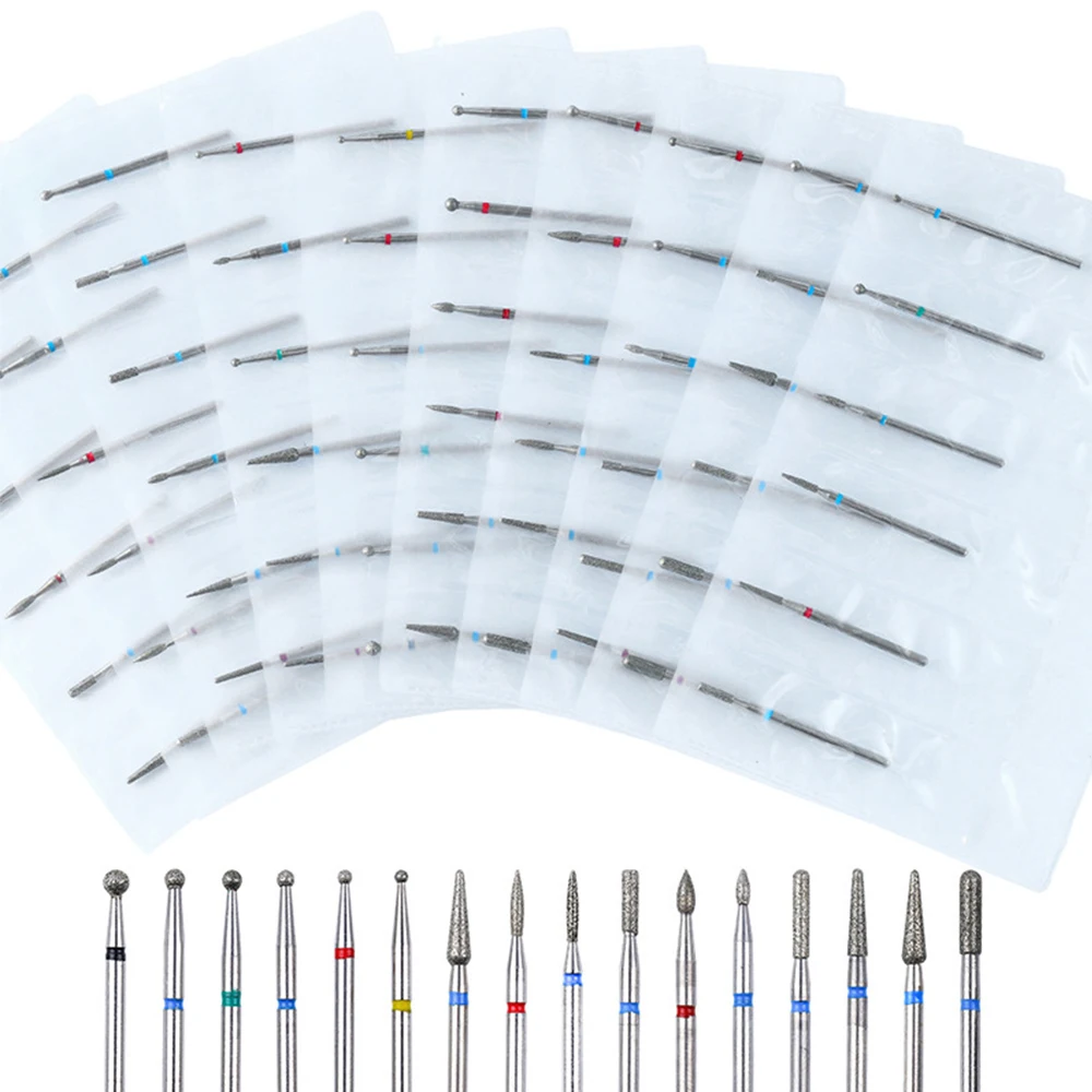 

Nail Drill Bit Set 6 Pcs Diamond Nail Drill Rotate Milling Cutter for Electric Manicure Machine Burr Nail Files Gel Remover Tool