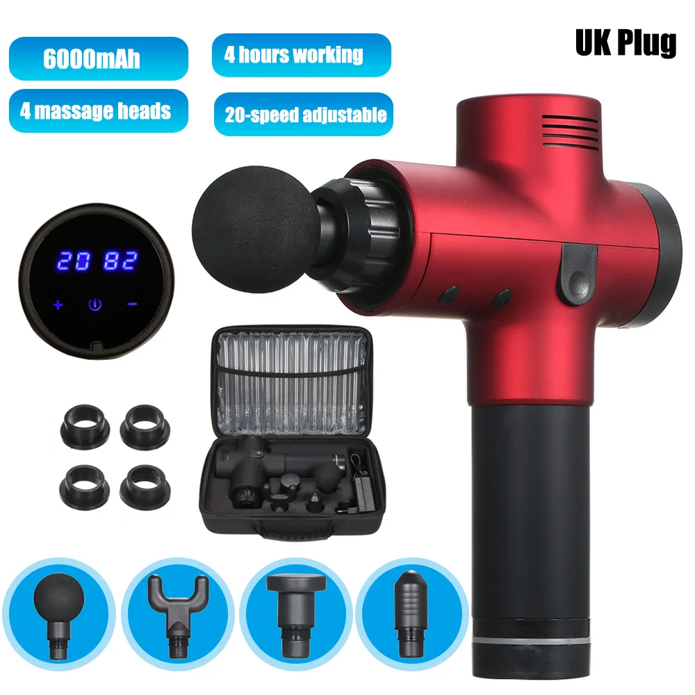 

12V Portable Electric Muscle Massager Percussive Vibrating Powerful Massage Guns Handheld Deep Tissue Muscle Massager