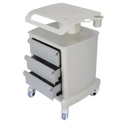 Three-layer Beauty Salon ABS Trolley Cart Shelf Drawer Rolling Wheel Stand Storage Rack Hairdresser Styling Tool Tattoos Supply