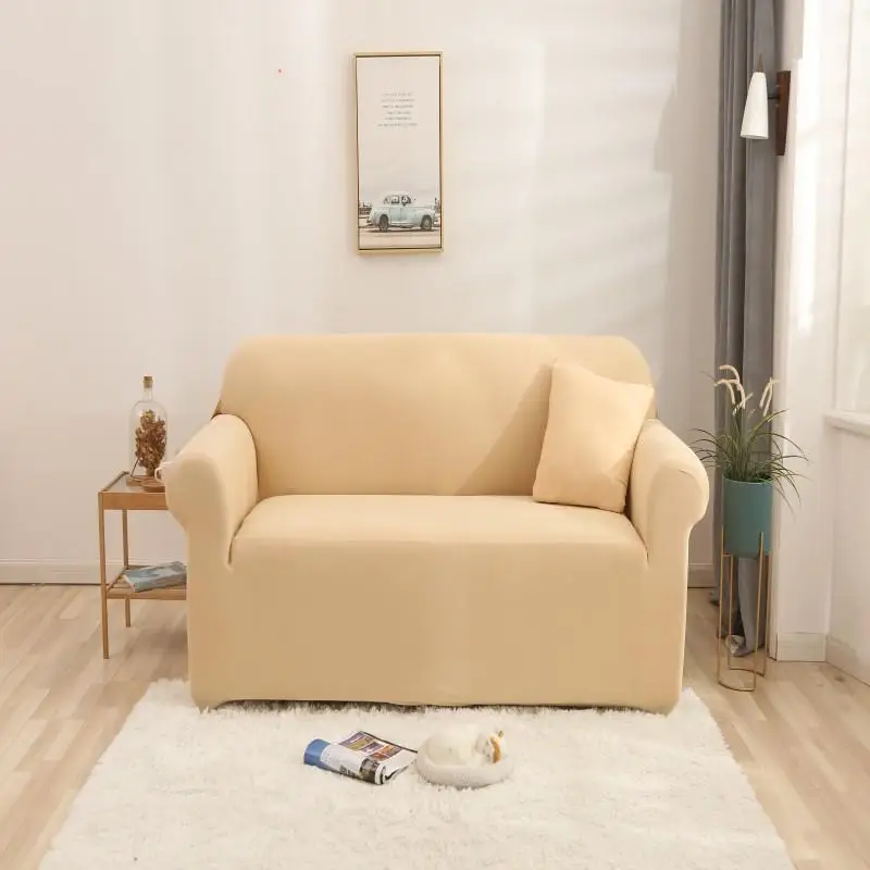 

Yaapeet 1pc Solid Color Sofa Cover Europe Slipcovers Living Room High Quality Armchair Cover Soft Couch Cover Without Pillowcase