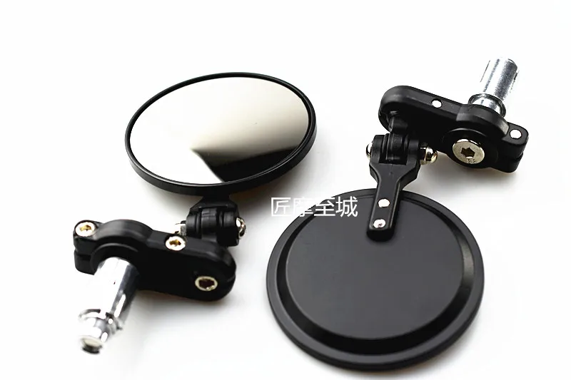 

2pcs/Pair Motorcycle Rear View Mirrors Round 7/8" Handle Bar End Foldable Motorbike Side Mirror For Suzuki for Kawasaki forHonda