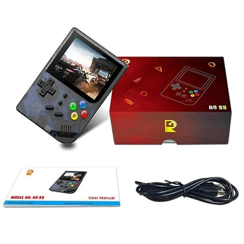 

RG99 Handheld Arcade Game Console Nostalgic Retro Game Console GBA FC NES Mini Game Console Built-In 169 Games Support Multiple