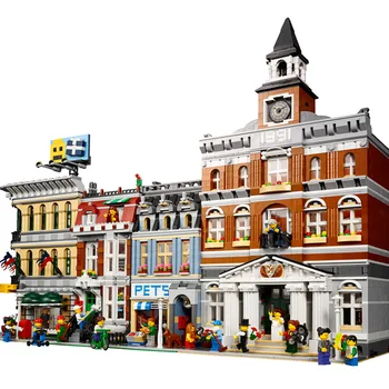

2766pcs Creator 15003 Town Hall Building Bricks Block MODEL Compatible with 10224 House Set Toys for Children Street View