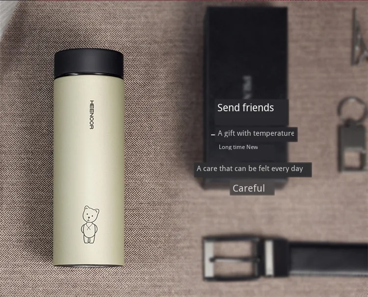 HEENOOR Изолированная чашка для мужчин и женщин с ВМЕСТИТЕЛЬНЫМ стеклянным бизнес чайным стаканом крутая простая парная герметичная чашка чайная чашка