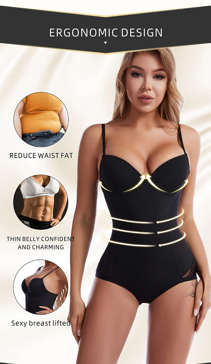 Body sculpting one-piece abdomen underwear postpartum corset and waist body restraint hip lifting trousers chest gather underwea spanx underwear