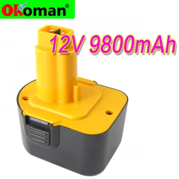 

12V 9800mAh Tool battery for Dewalt DE9074 DC9071 DE9037 DE9071 DE9075 DW9071 DW9072 DW9074 DC727 DC756 DC980 DC981 DW051