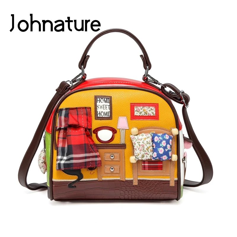 Женские Сумки из искусственной кожи Johnature вместительные сумки через плечо с