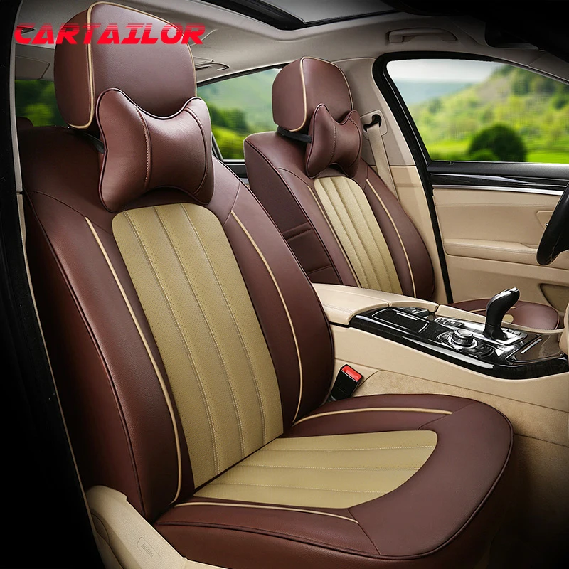 

CARTAILOR Custom Fit Automobiles Seat Covers for Renault Latitude Car Seat Cover Genuine Leather & Leatherette Seats Support Set