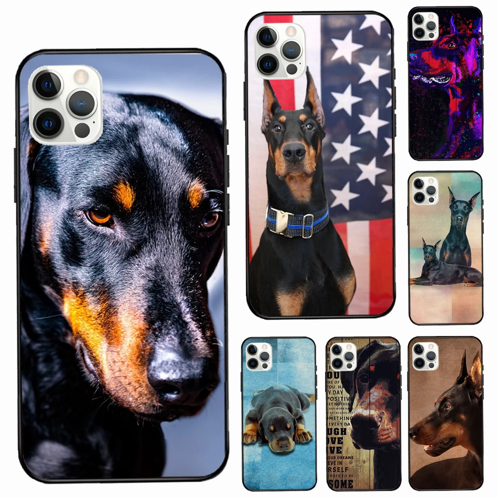 Чехол Doberman Dog Coque для iPhone 11 12 Pro Max 13 XS MAX 6 7 8 Plus 5S SE 2020 X XR чехол | Мобильные телефоны и