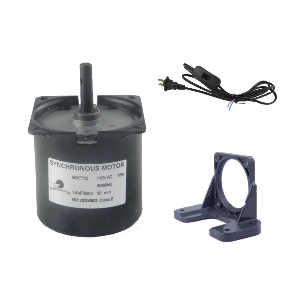 CHANCS синхронный редукционный мотор Реверсивный 60KTYZ 110V 220V 50-60RPM с кронштейном и