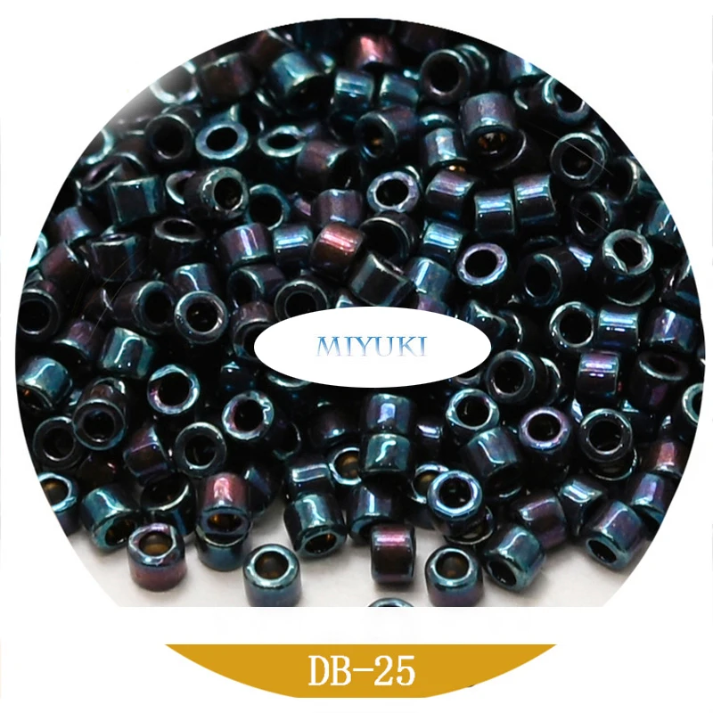 Miyuki Delica Metallic Série Beads, grânulos japoneses, 26 cores, DB11, 0 grânulos, 5G Pack, 1.6mm