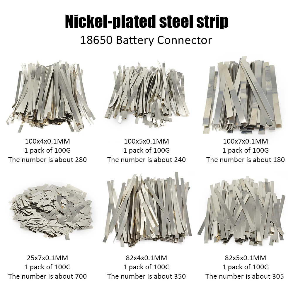 1Pack Nickel Plated Steel Strip Nickel Plate Strap Strip Sheets for