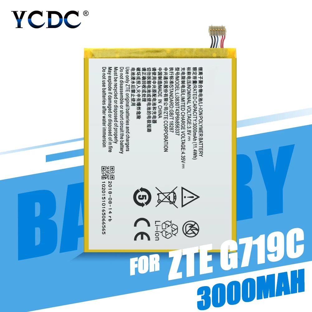 Настоящая батарея 3000 мАч Li3830T43P6h856337 для zte Blade X9 A711 сменная литий полимерные