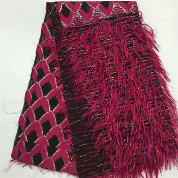 

New Arrival Brocade Tassels Lace Fabric Nigerian Lace High Quality African French Tulle Lace Fabric for Bridal Lace Materials