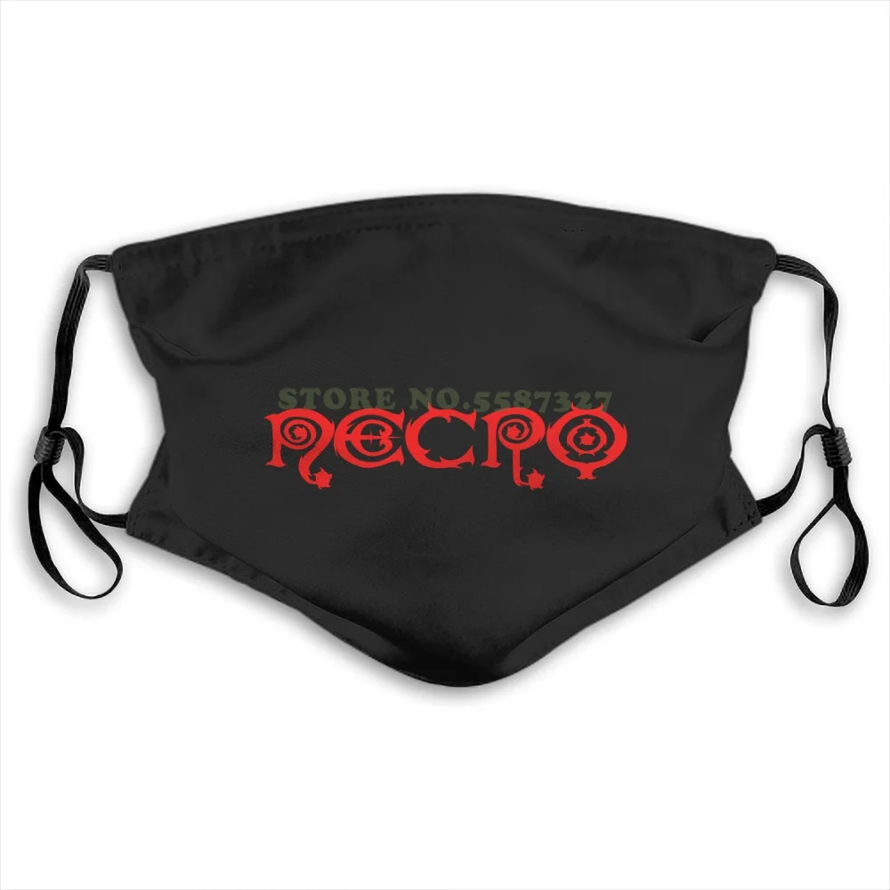 

New Necro Famous Rapper Hip Hop Legend Logo White Size Kids Girl Men Face Masks