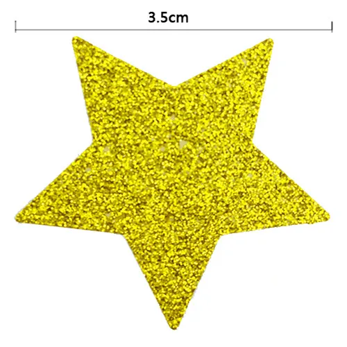 60pcs Star Non Shed Glitter Gold Stickers for An Envelope Invitation Scrapbook Page Gift Tag Birthday Wedding Planner Favor