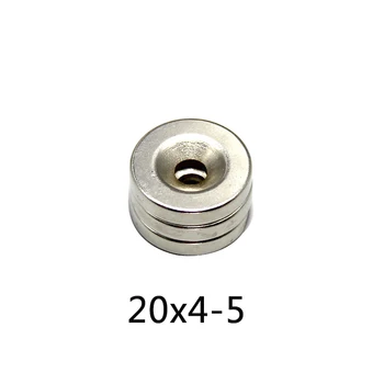 

20/30/50PCS 20x4-5mm N35 Powerful Magnets 20*4 mm Hole 5mm Small Permanent Round Countersunk Neodymium Magnetic Magnet 20*4-5mm