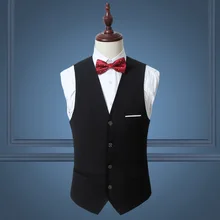 Алиэкспресс Лидер продаж мужской корейский стиль приталенный однотонный костюм жилет большого размера мужской жилет маленькое пальто